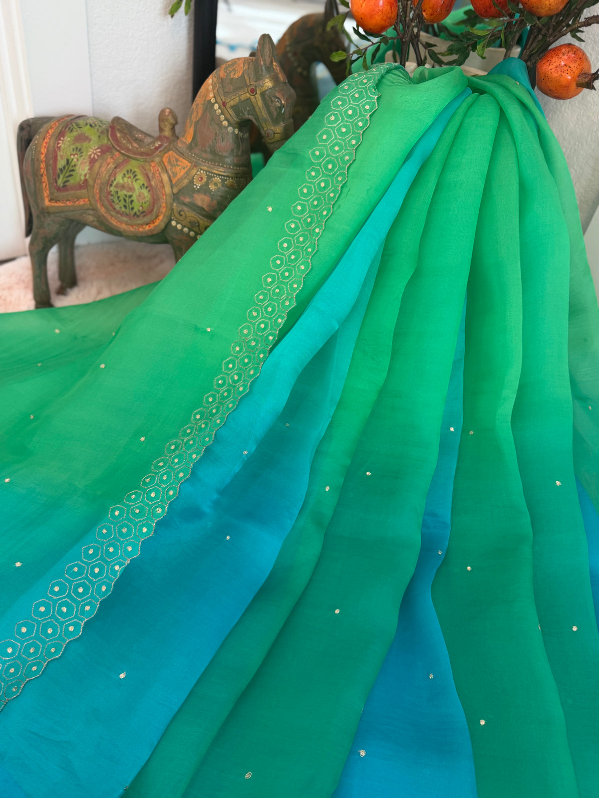 Organza - Emerald & Teal
