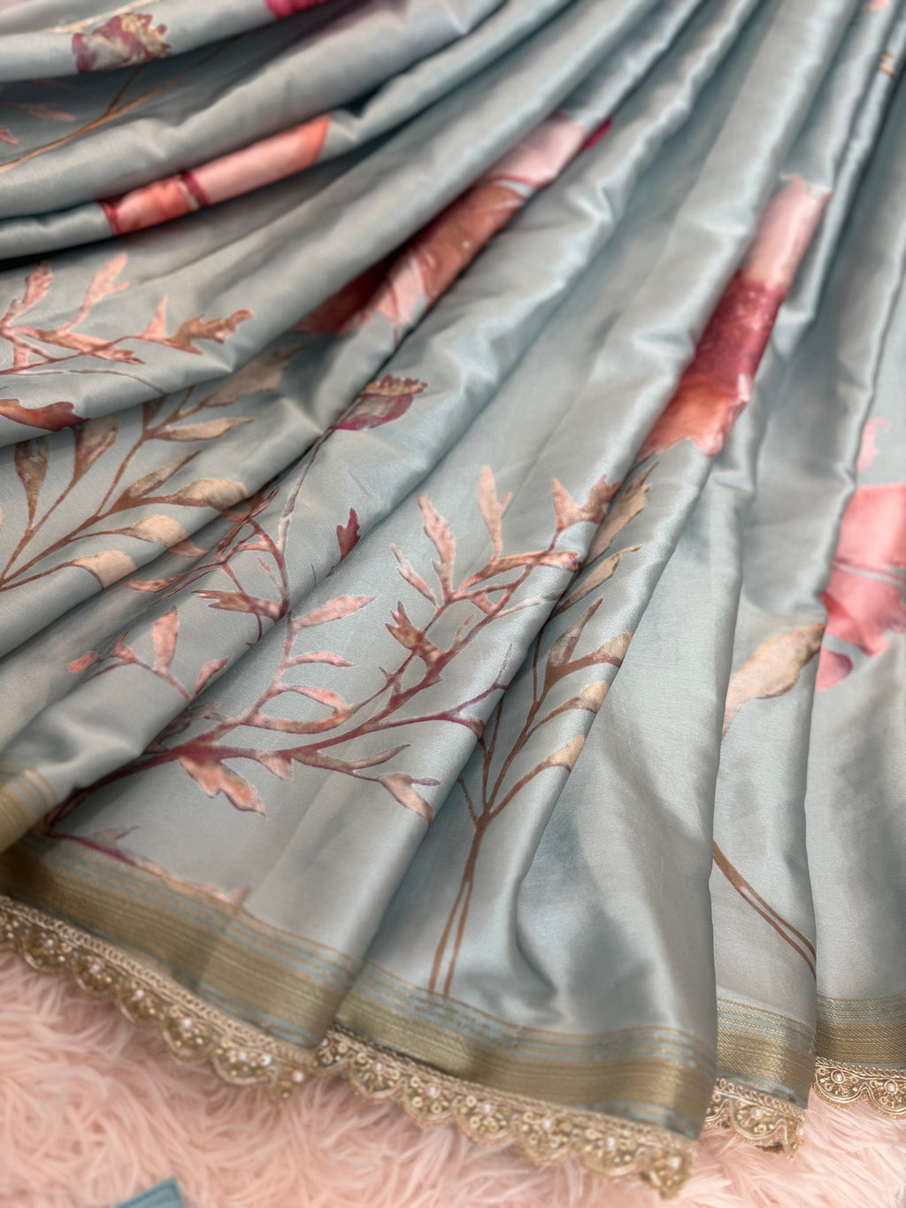 Satin Blend - Blue Grey