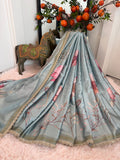Satin Blend - Blue Grey