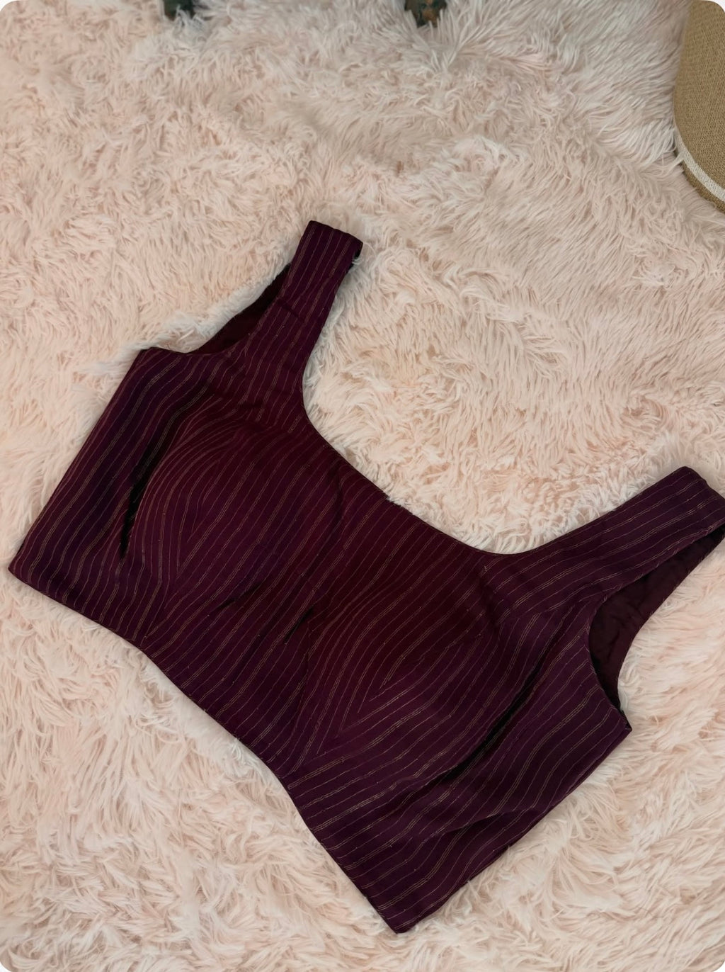 Banarasi Semi-Georgette - Wine