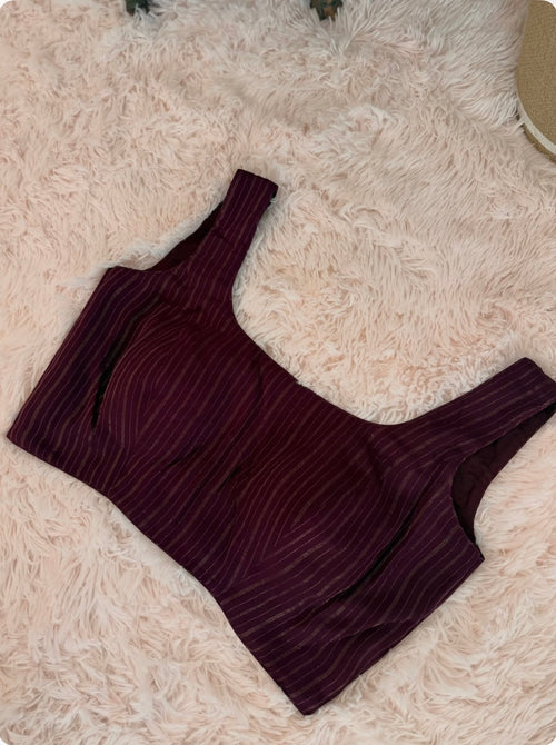 Banarasi Semi-Georgette - Wine