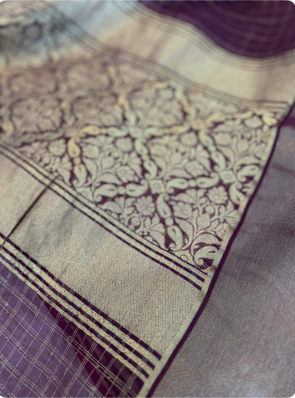 Banarasi Semi-Georgette - Wine