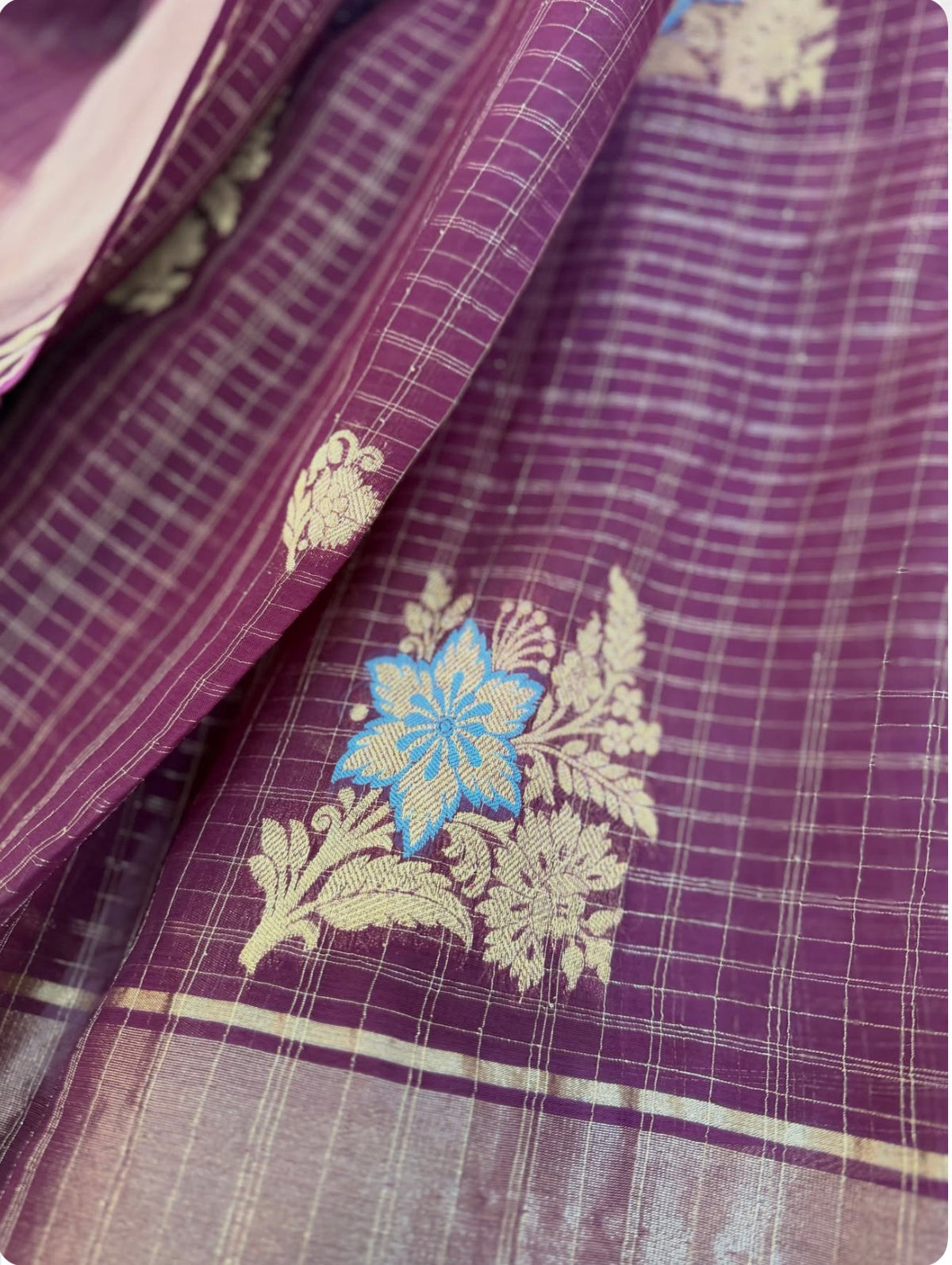 Banarasi Semi-Georgette - Wine