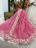Organza - Berry with parsi work