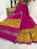 Mangalagiri Cotton Silk - Magenta