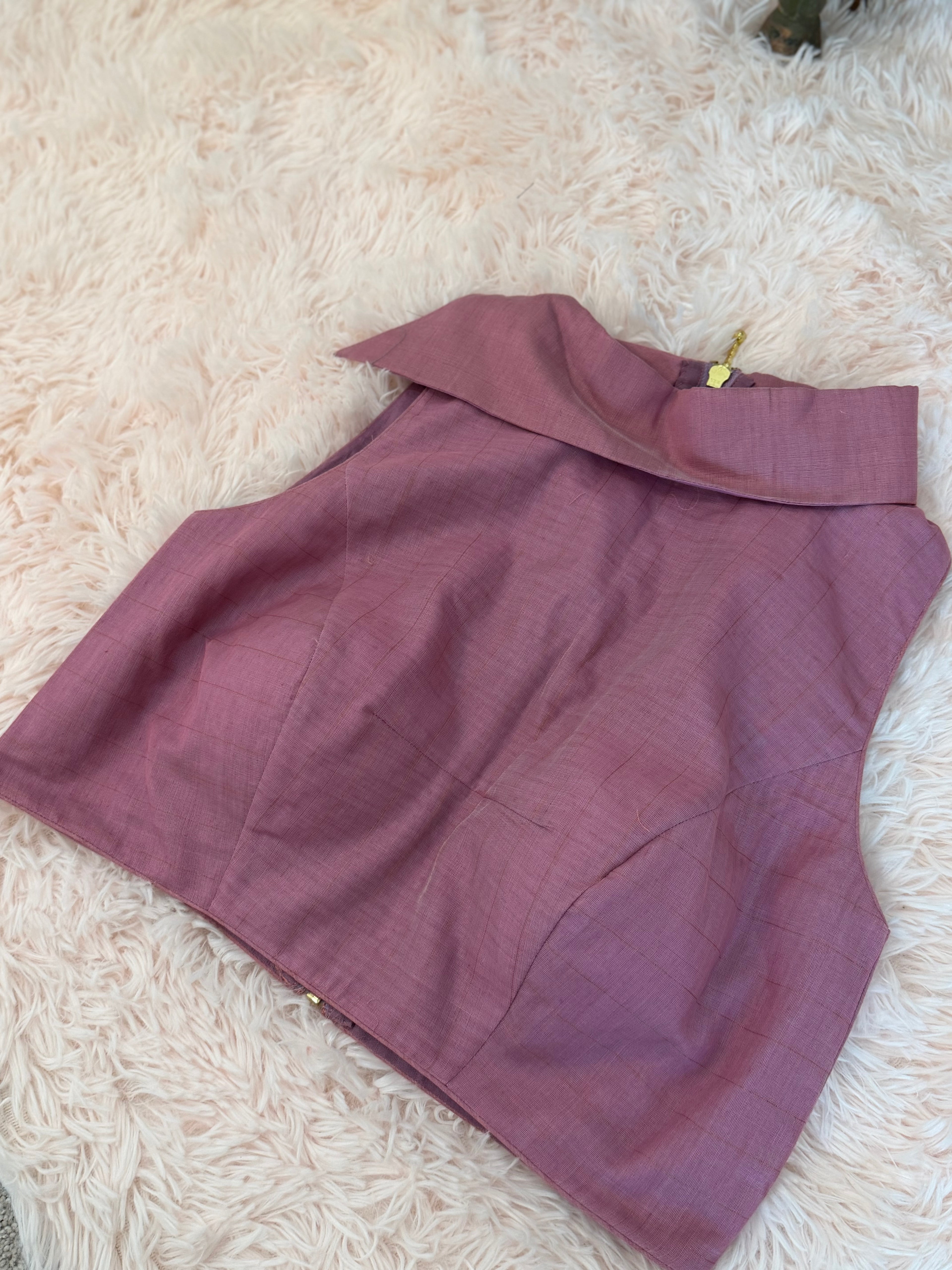 Muslin Jamdani - Soft rose blush