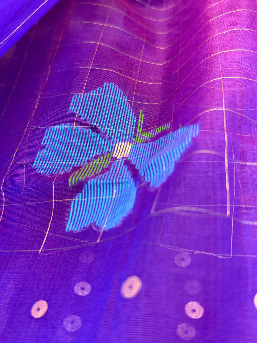Muslin Jamdani - Orchid purple