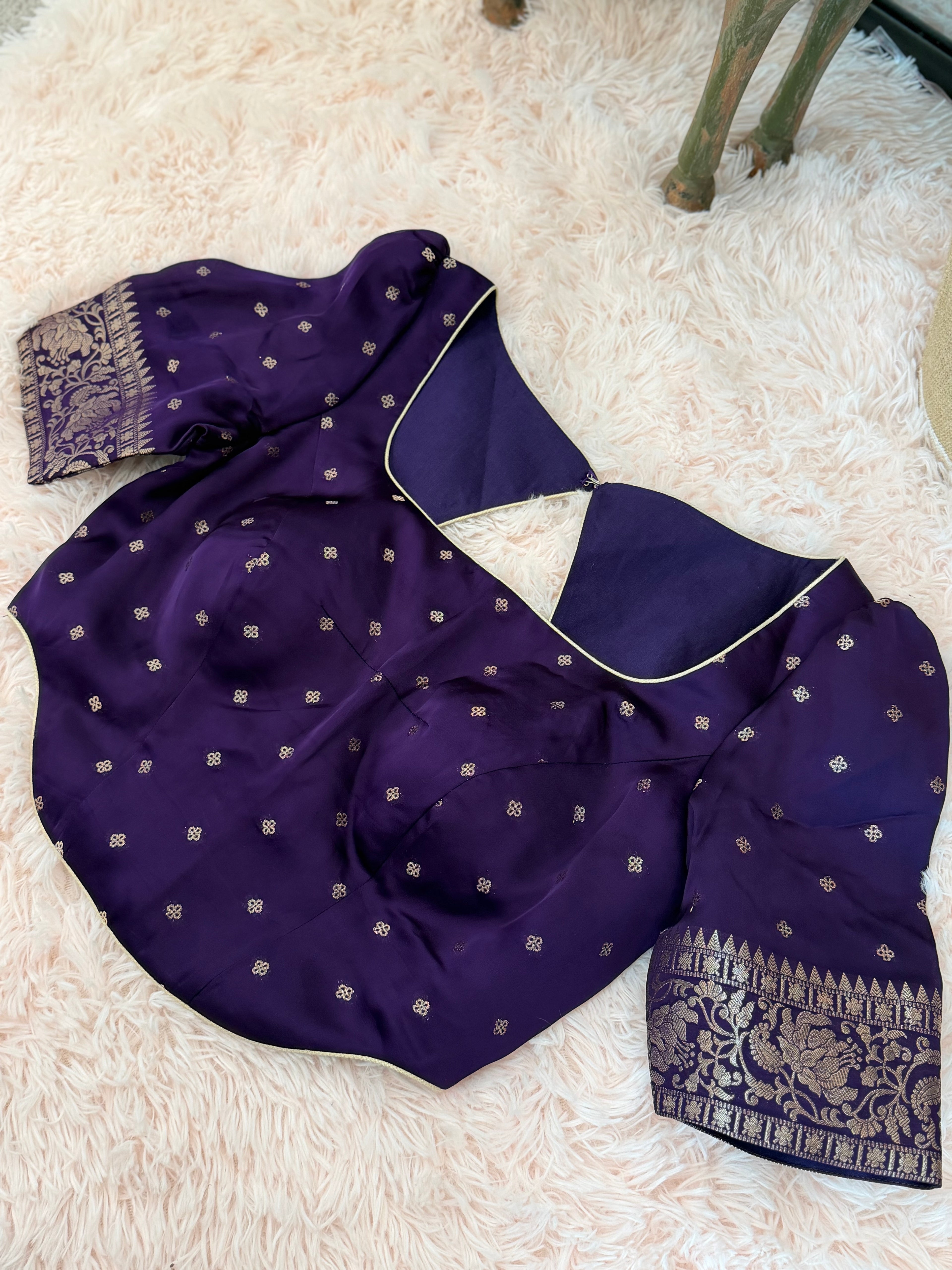 Mashru Silk - Aubergine