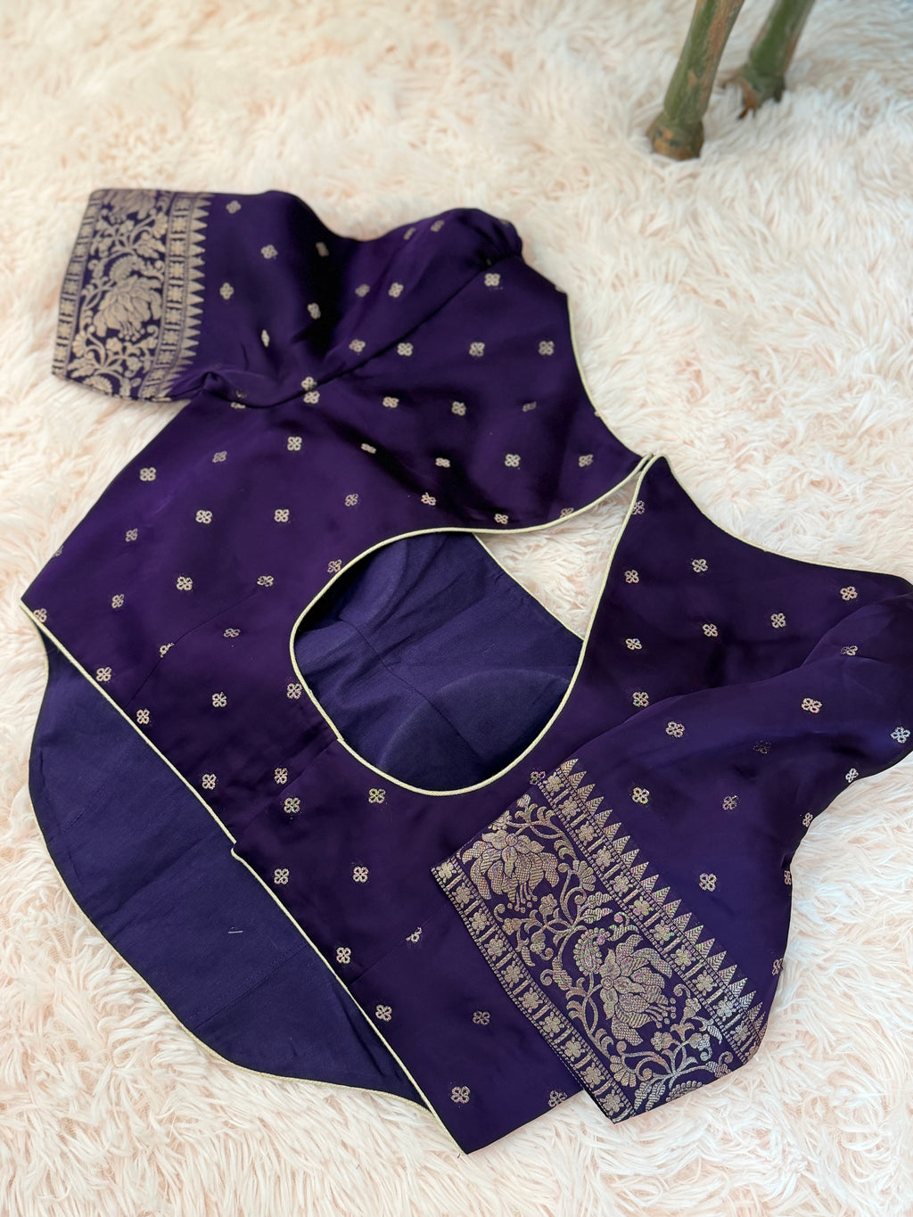 Mashru Silk - Aubergine