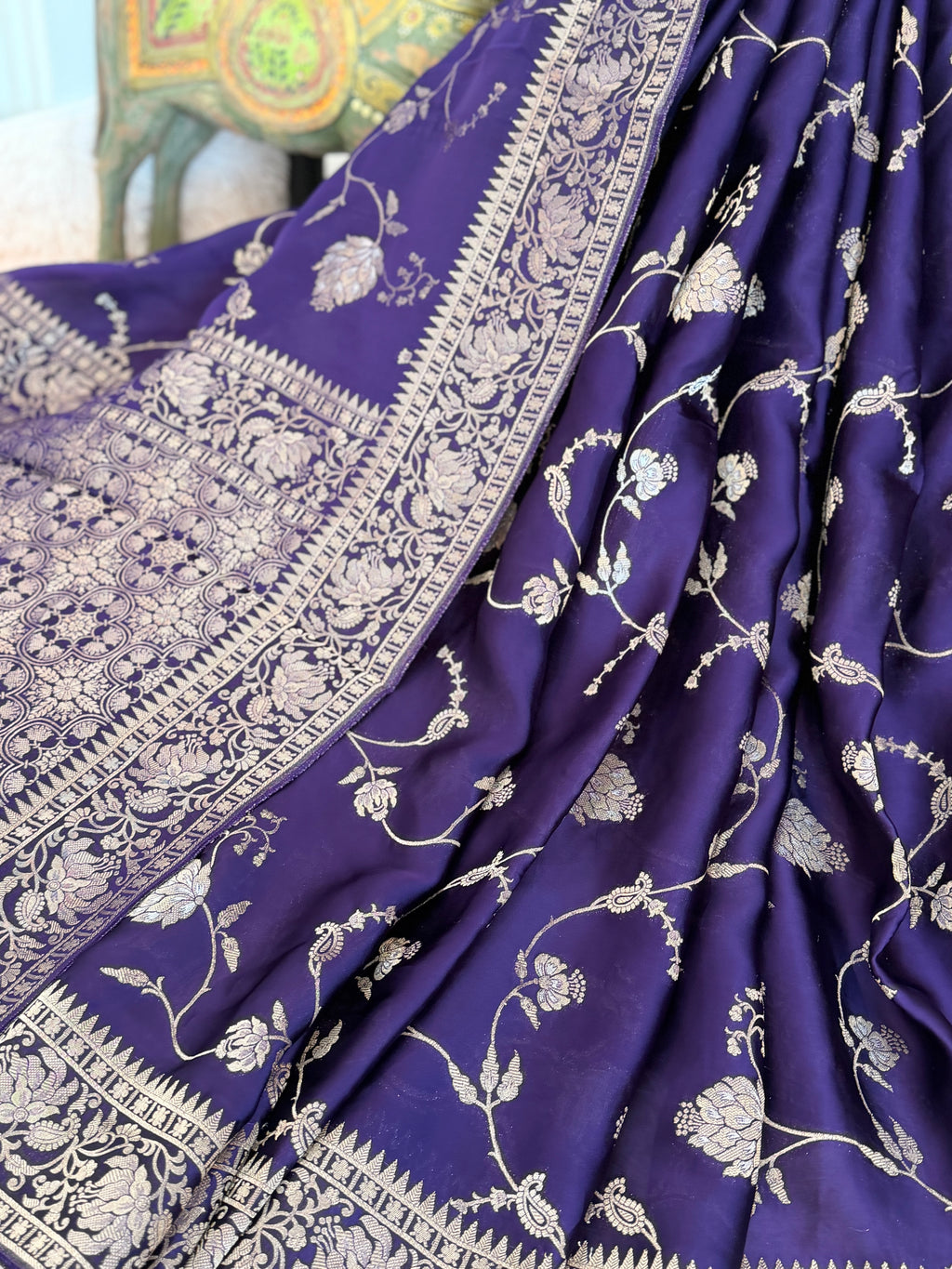 Mashru Silk - Aubergine