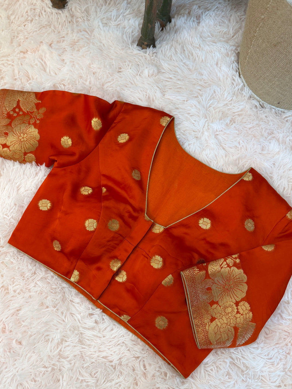 Banarasi Satin - Vermilion