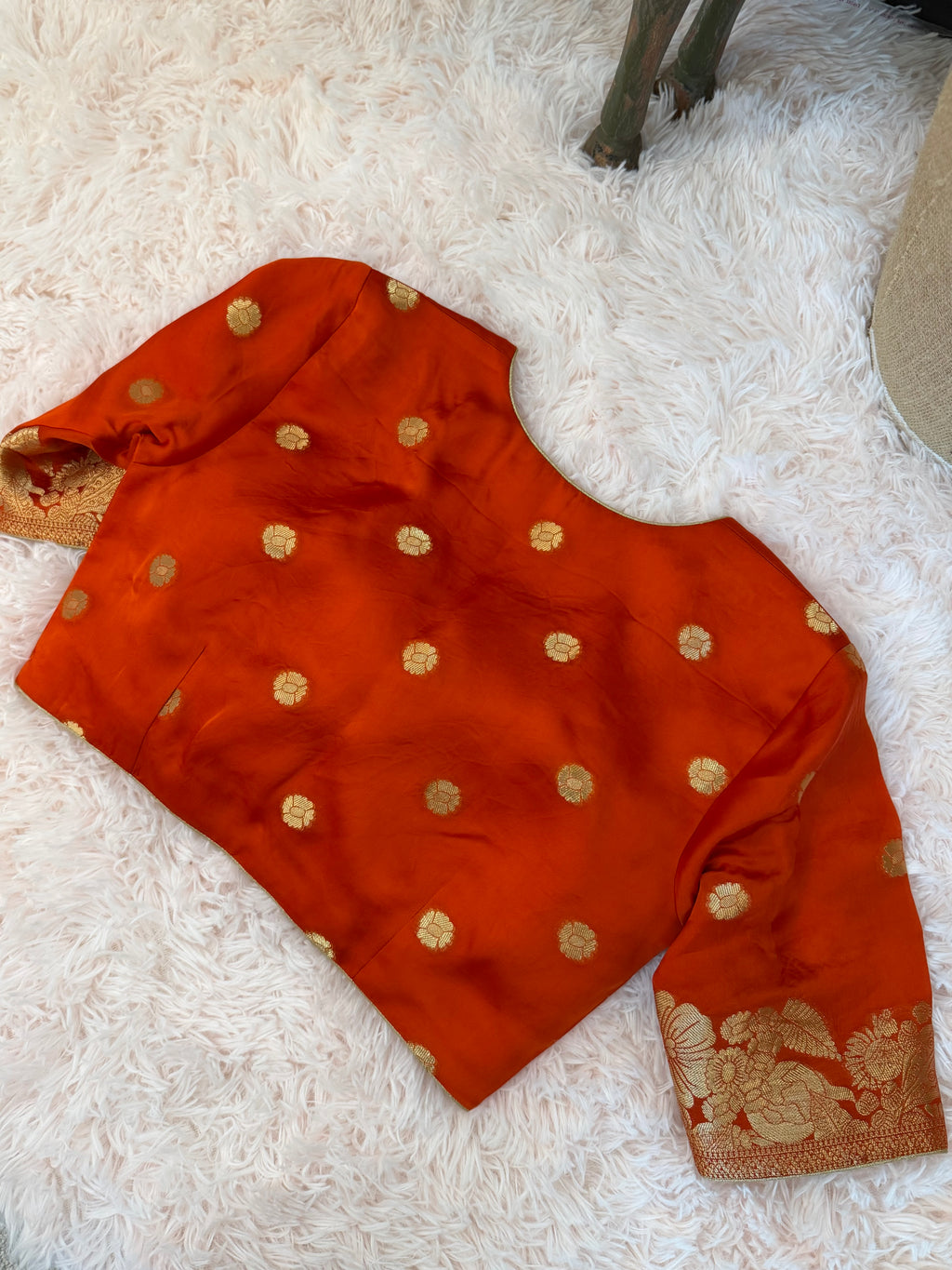 Banarasi Satin - Vermilion