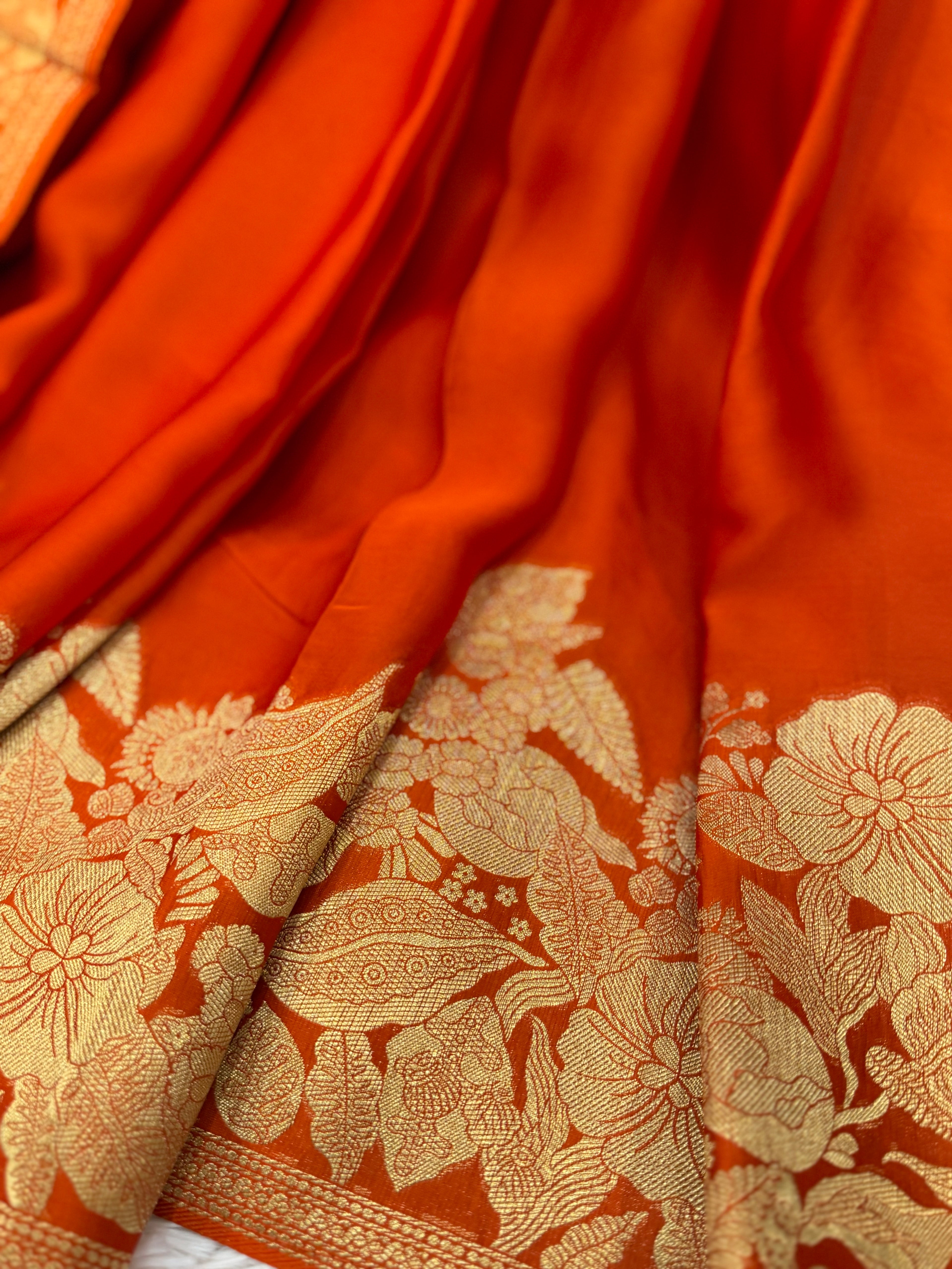 Banarasi Satin - Vermilion
