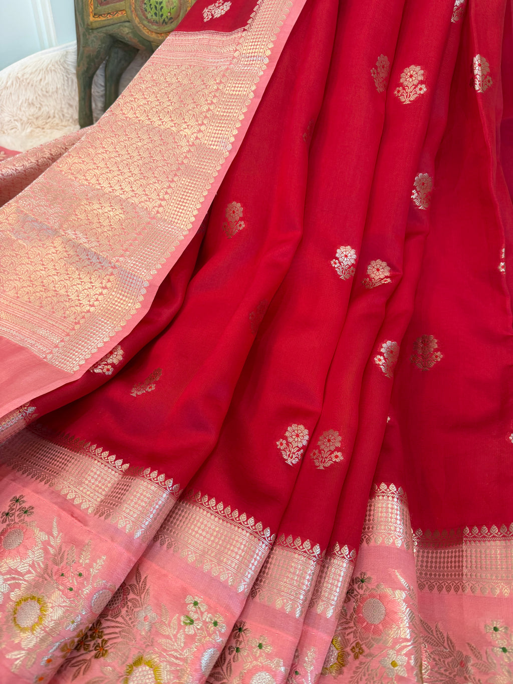 Poona Silk - Rich Red