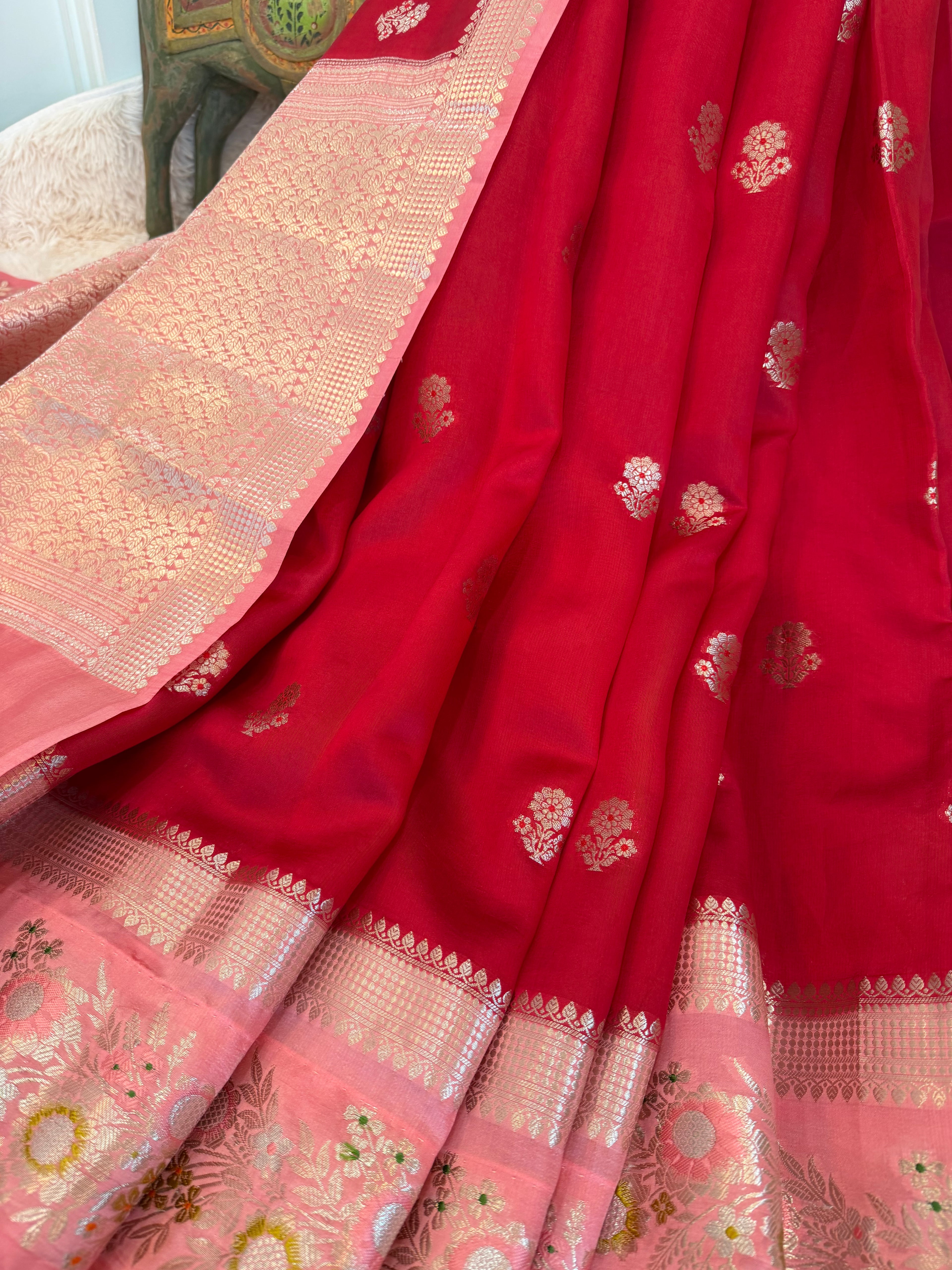 Poona Silk - Rich Red