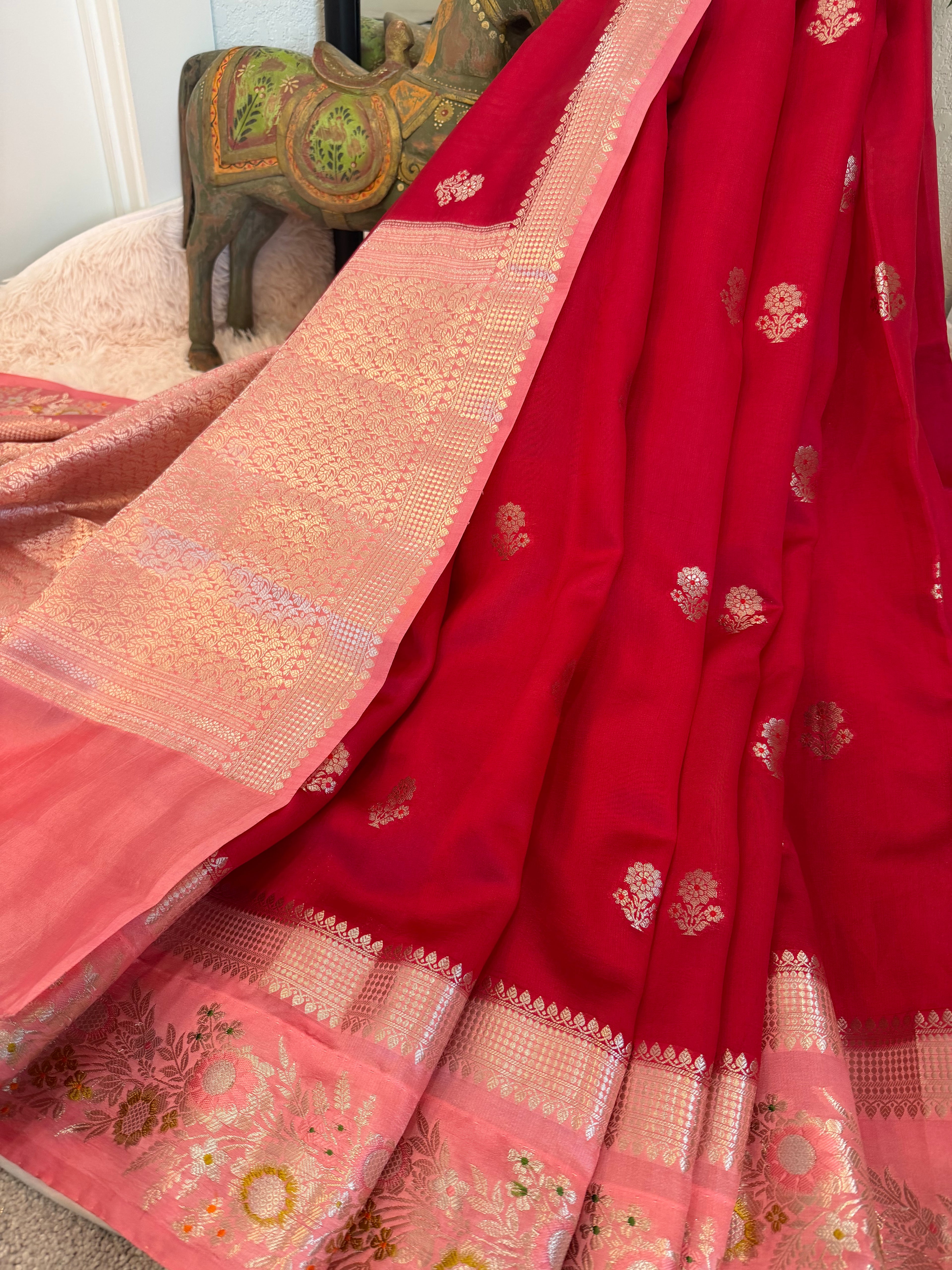 Poona Silk - Rich Red