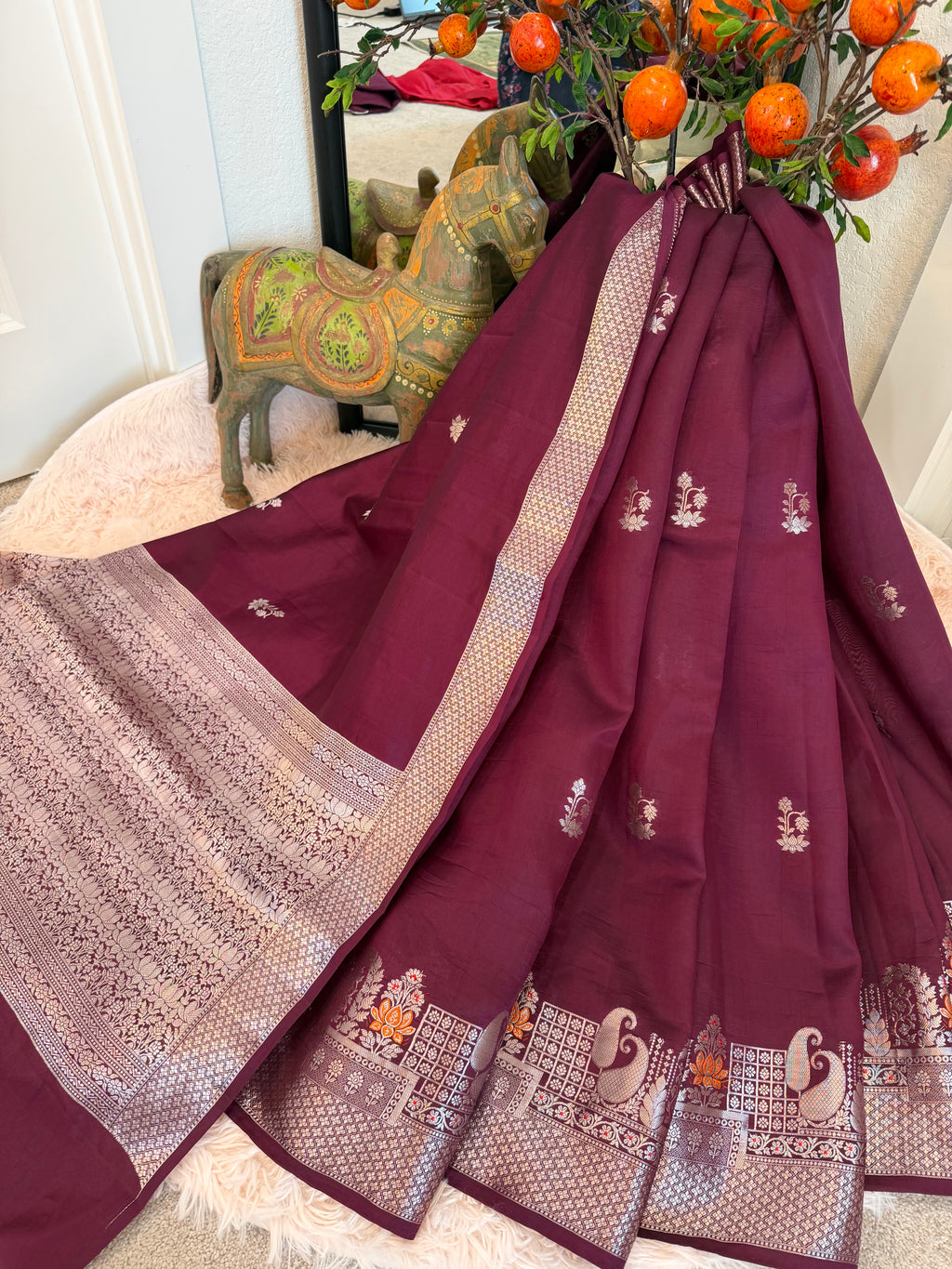Poona Silk - Wine