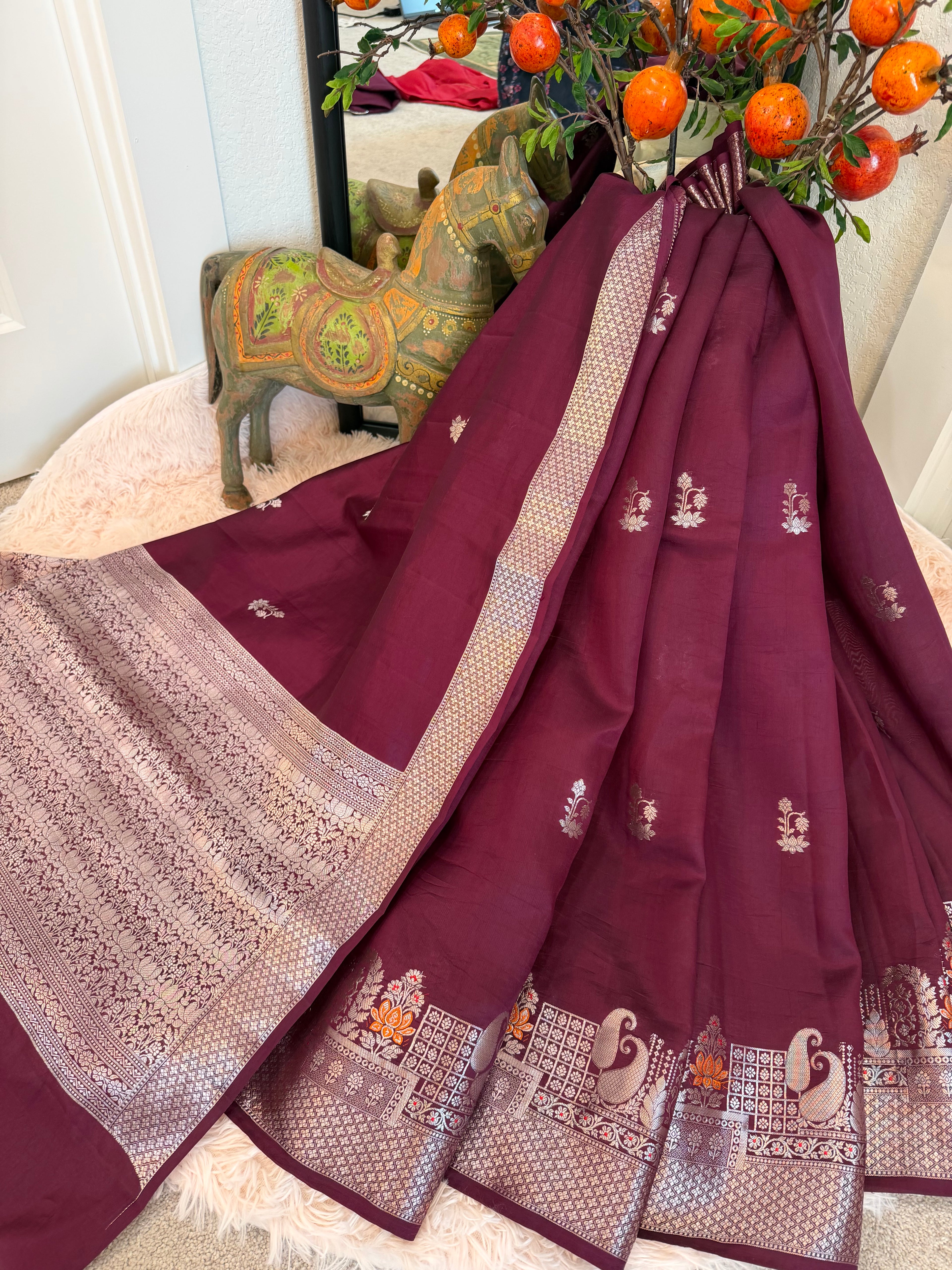 Poona Silk - Wine