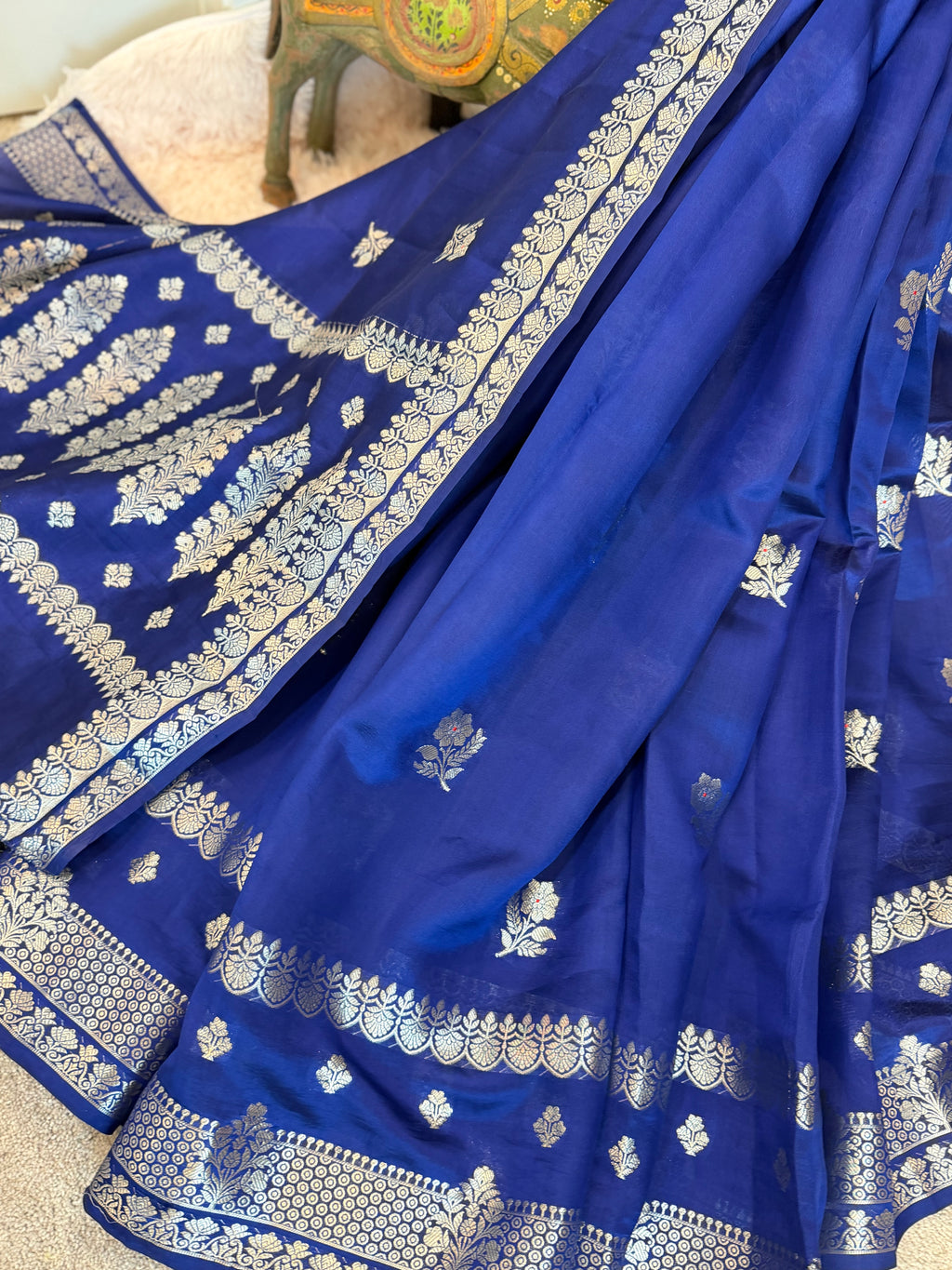 Poona Silk - Royal Cobalt Blue