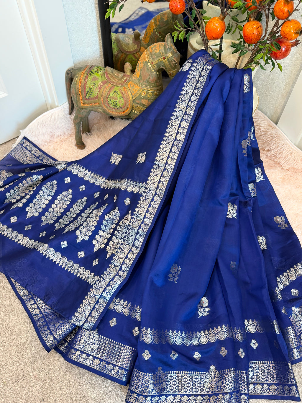 Poona Silk - Royal Cobalt Blue