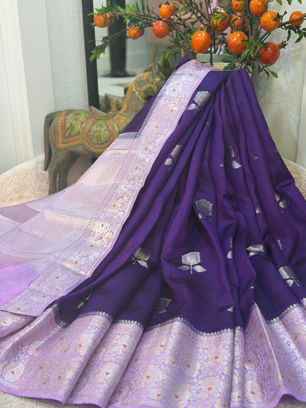 Poona Silk - Royal Purle