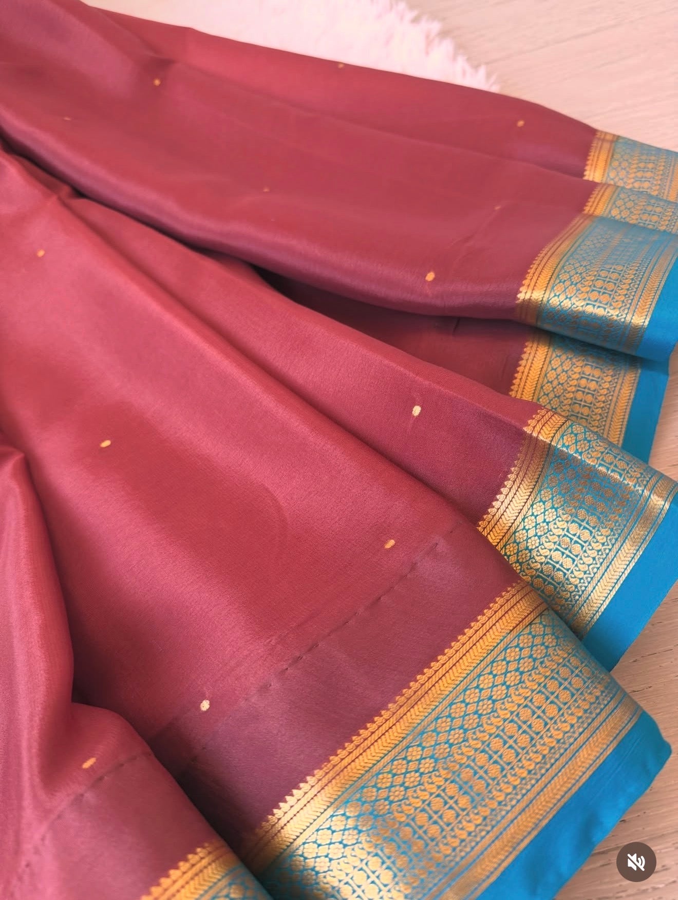 Mysore Silk Saree - Sunset Teal