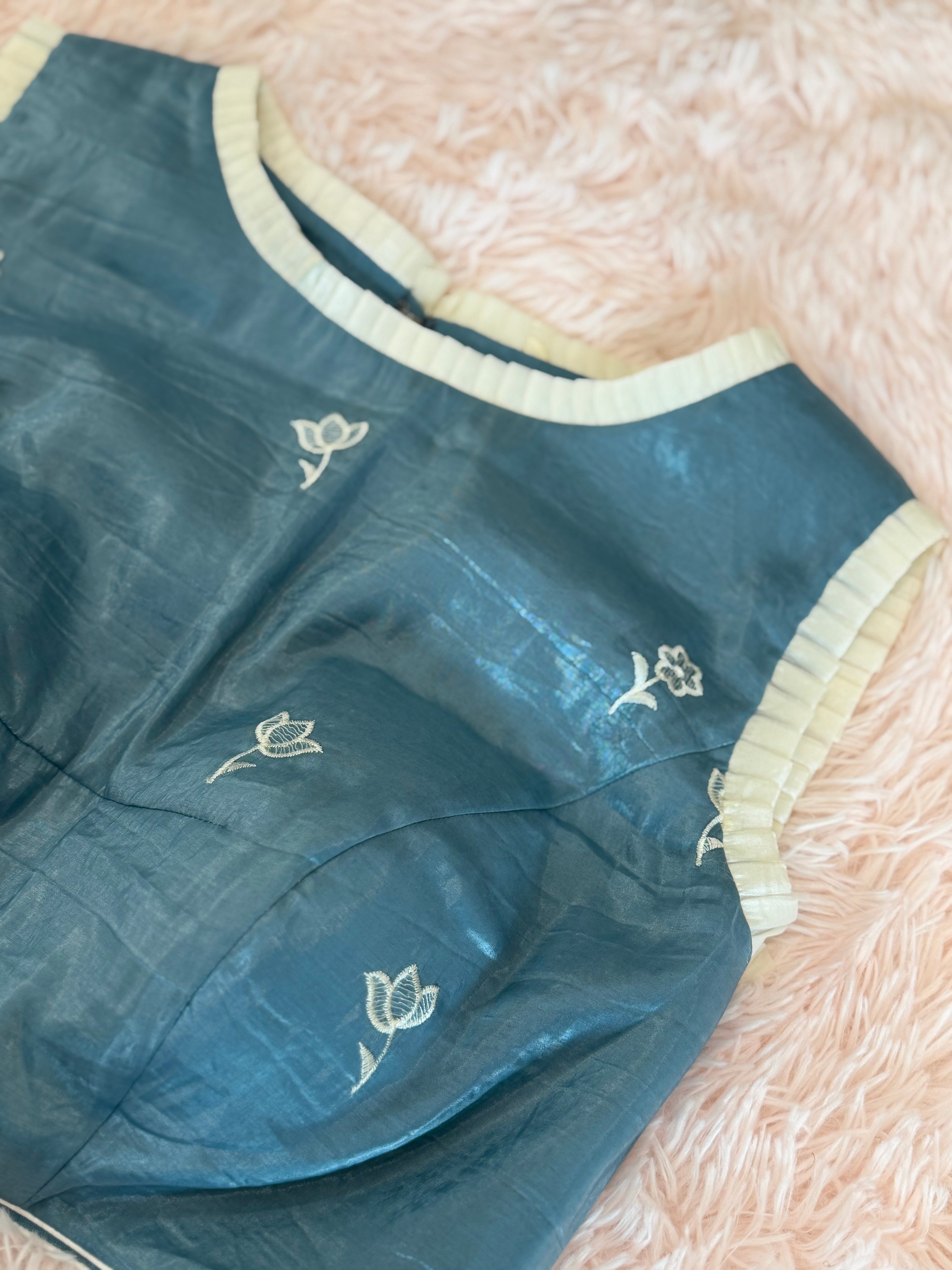 Soft Organza - Dusty blue