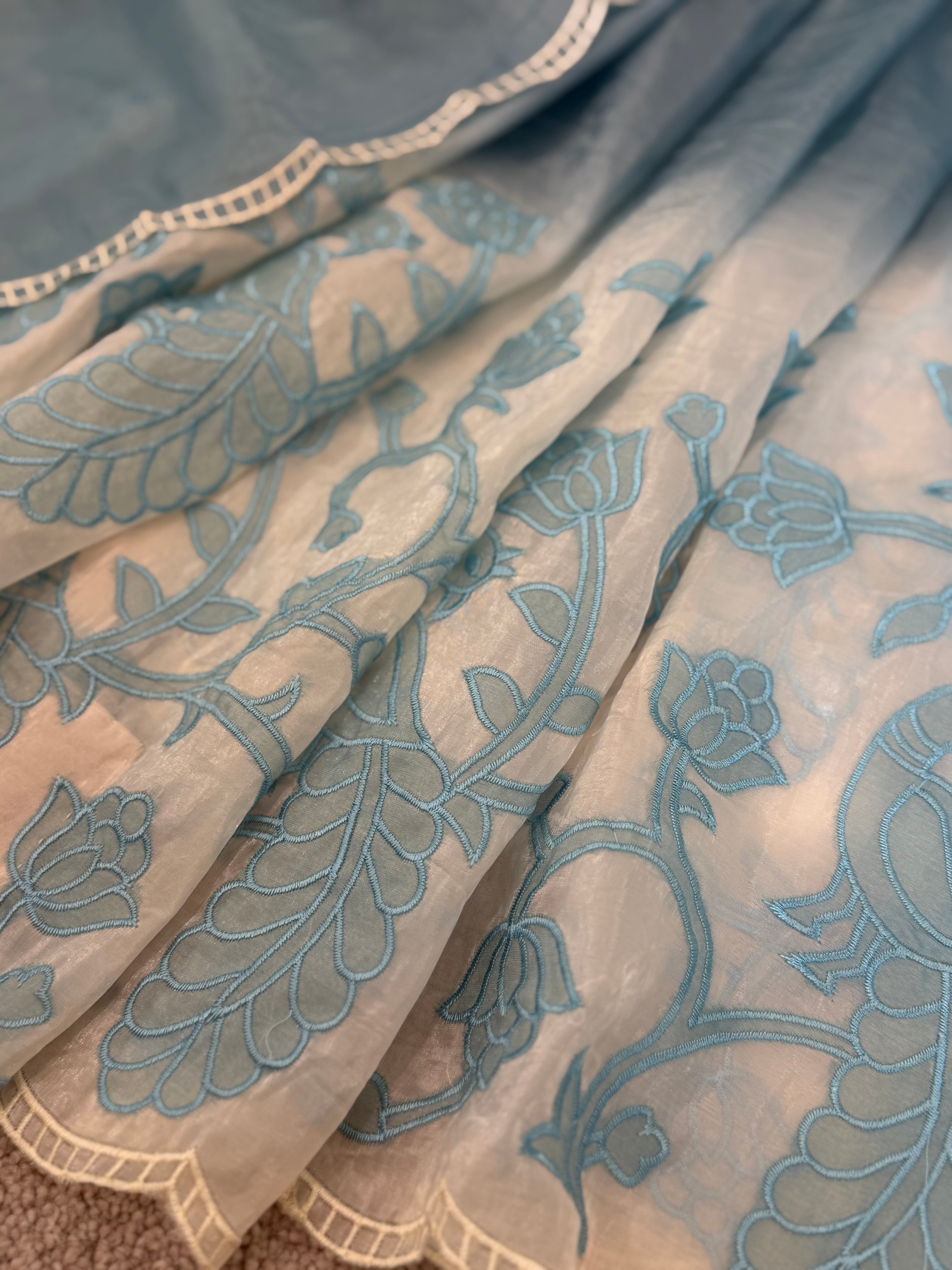 Soft Organza - Dusty blue