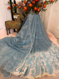 Soft Organza - Dusty blue