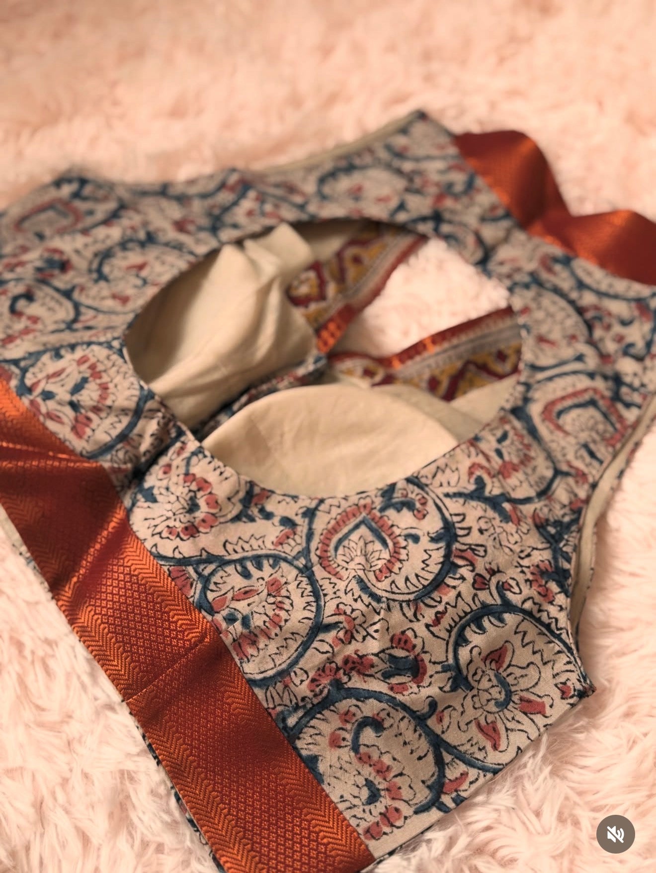 Cotton Kalamkari - Indigo