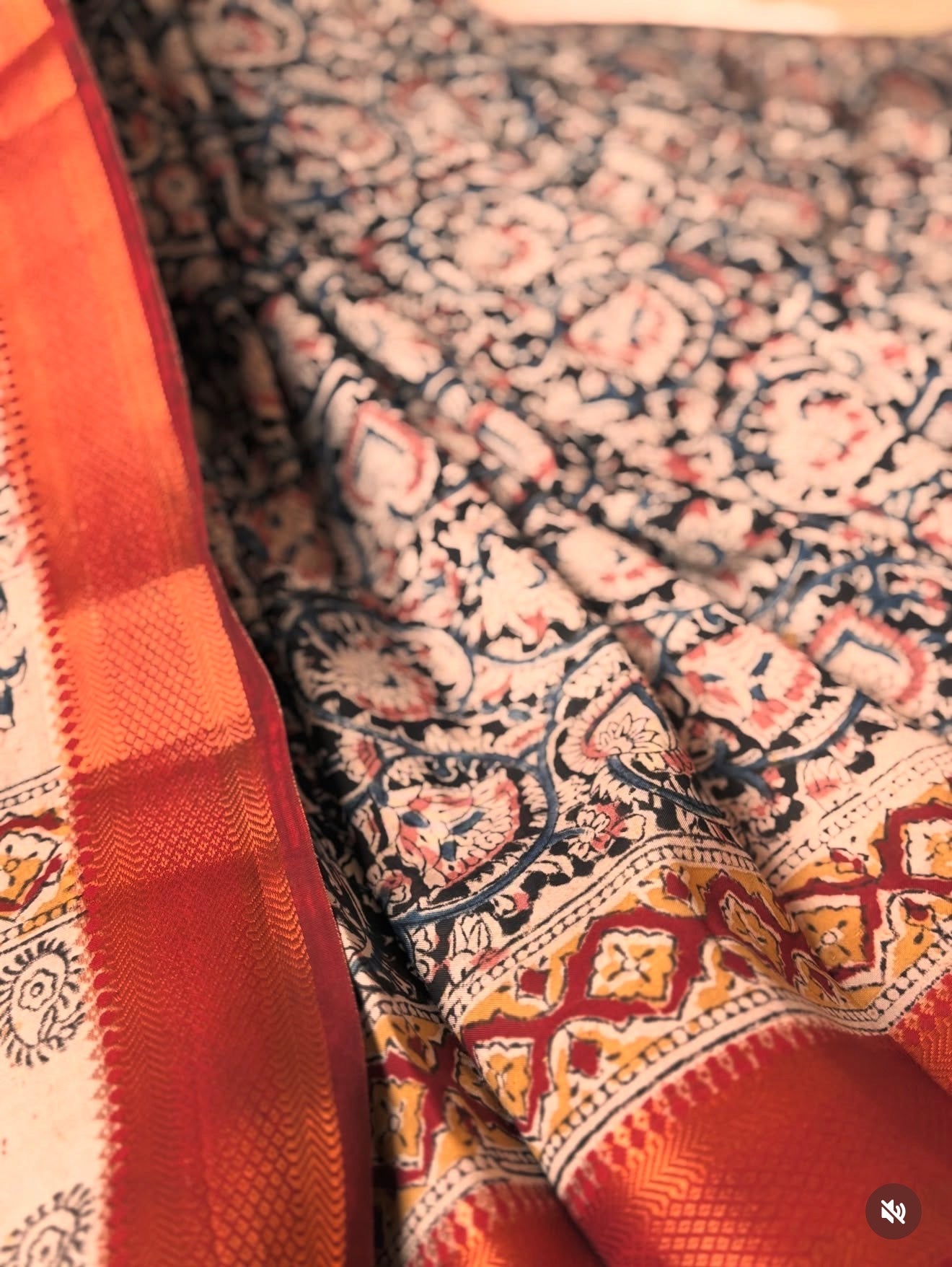 Cotton Kalamkari - Indigo