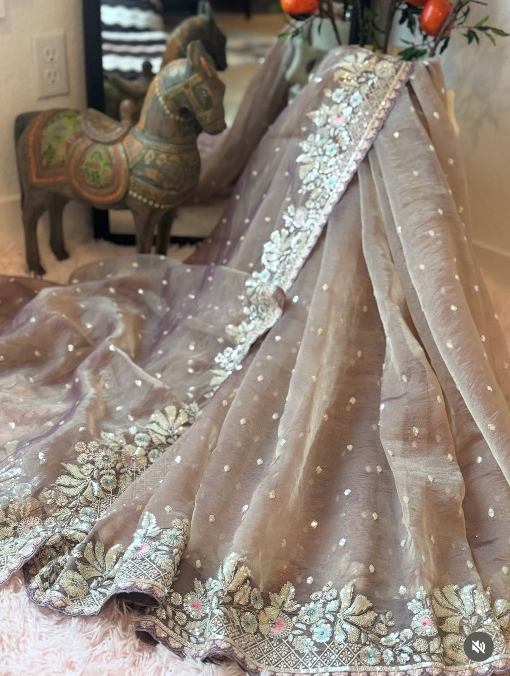 Organza Tissue - Soft Champagne