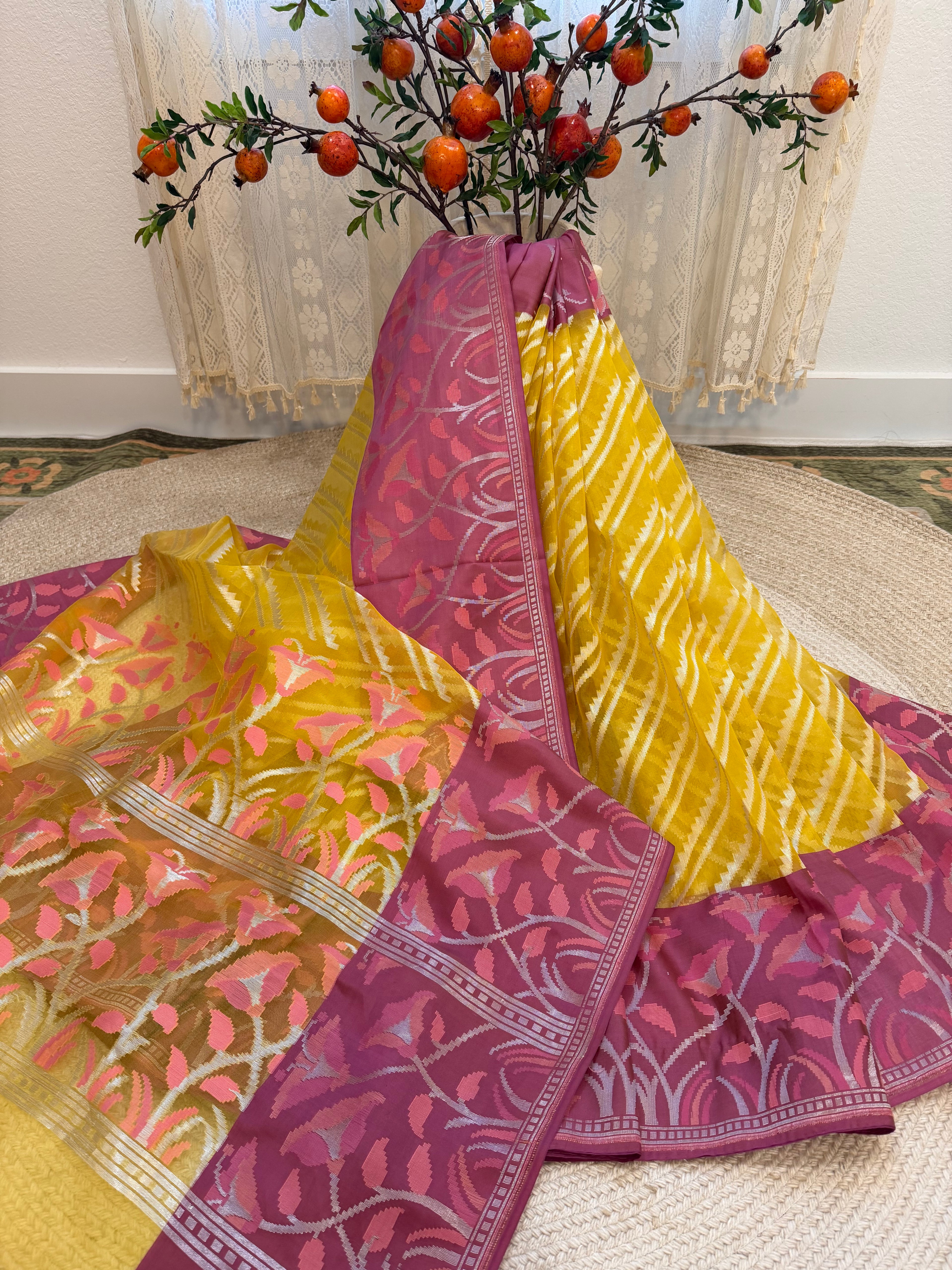 Kora silk - Lemon yellow