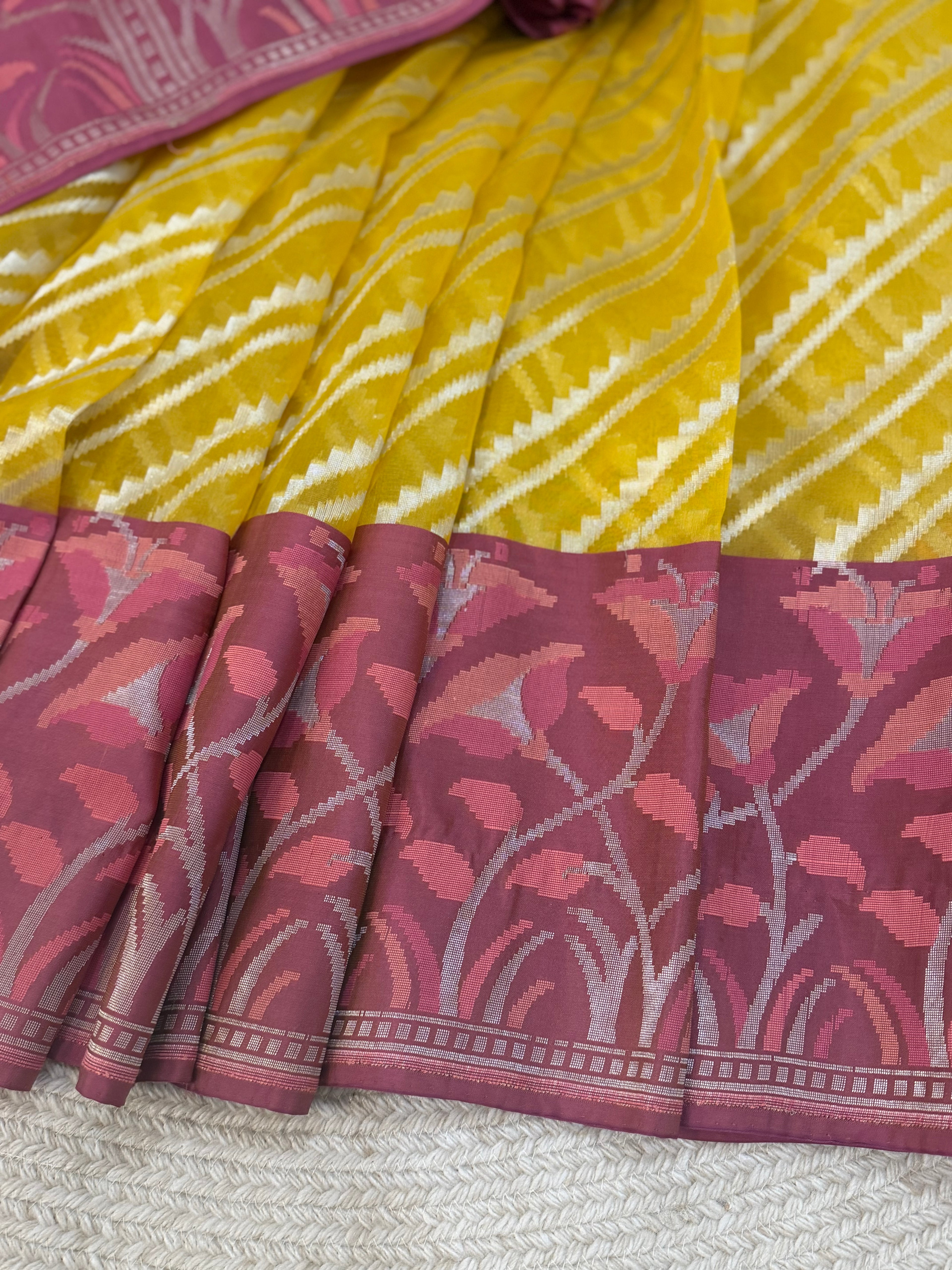 Kora silk - Lemon yellow