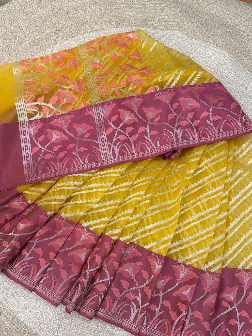 Kora silk - Lemon yellow