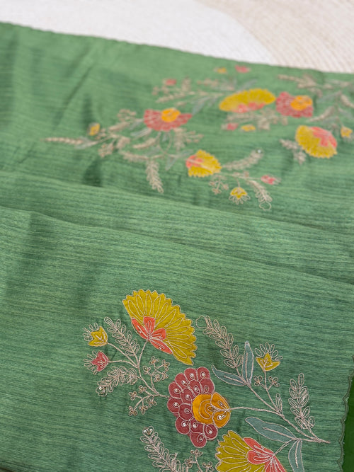 Cotton silk - green