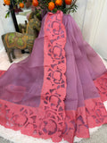 Organza Applique work - Pink