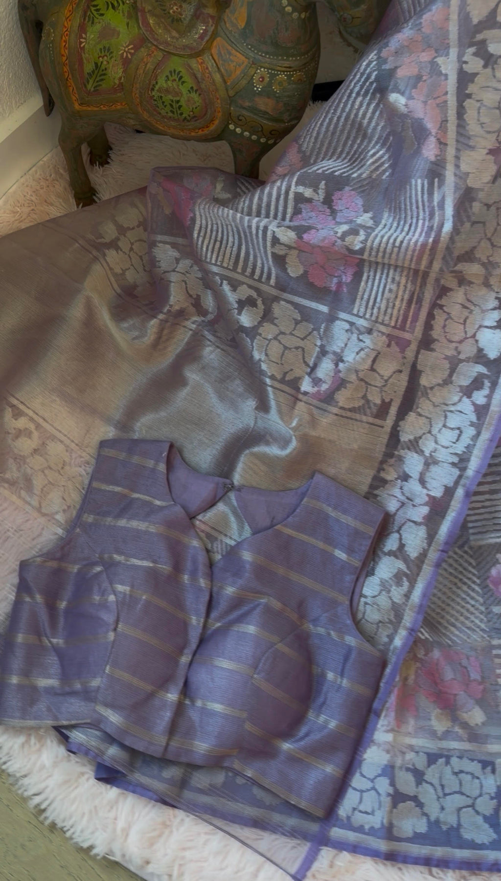 Kora Jamdani - Lilac